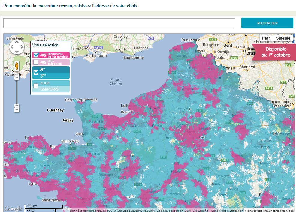 Bouygues Télécom annonce une couverture 4G impressionnante
